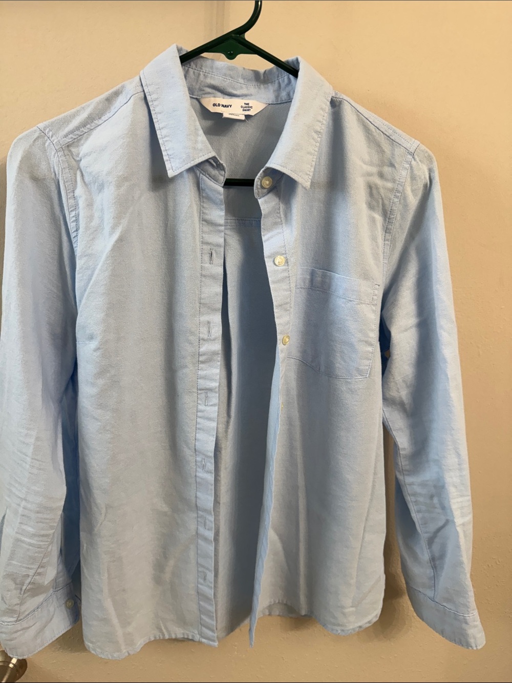 Old Navy Pale Blue Women’s Casual Button-Down Shirt